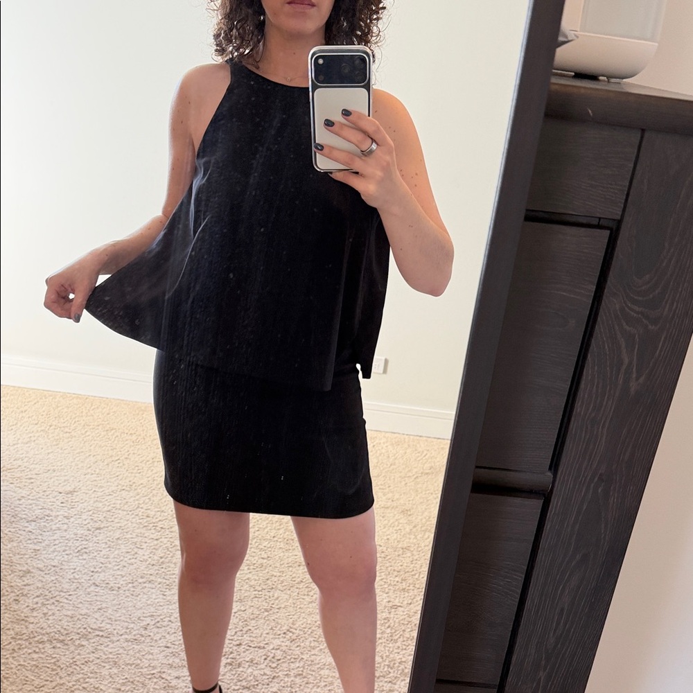 Halston Heritage Black Mini Dress